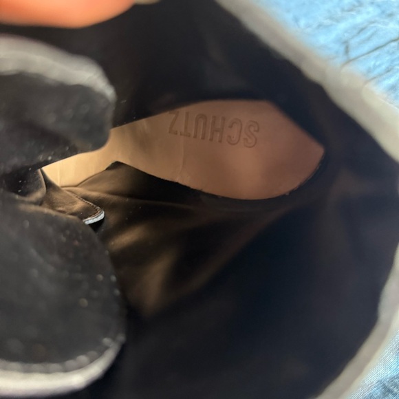 SCHUTZ Black Leather Lace-Up Ankle Booties - Picture 5 of 8